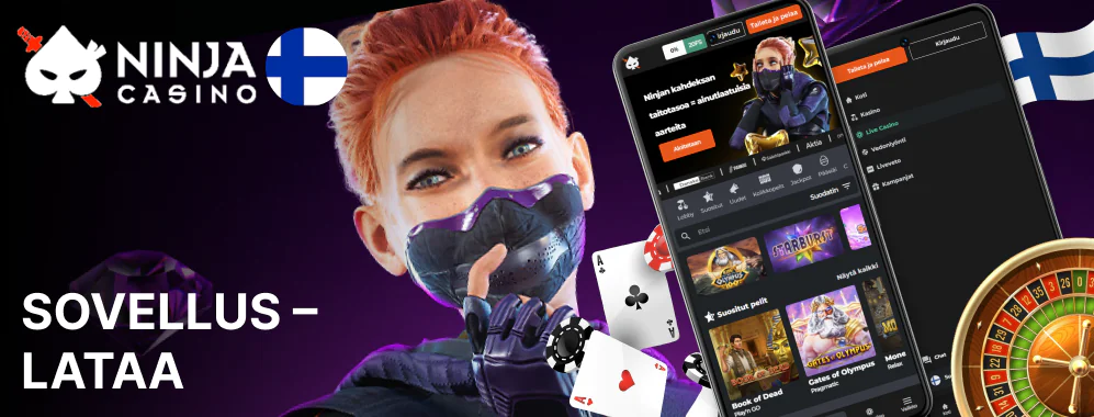 Ninja Casino -sovellus antaa sinulle kaiken, mitä tarvitset vakavaan pelaamiseen liikkeellä Suomessa