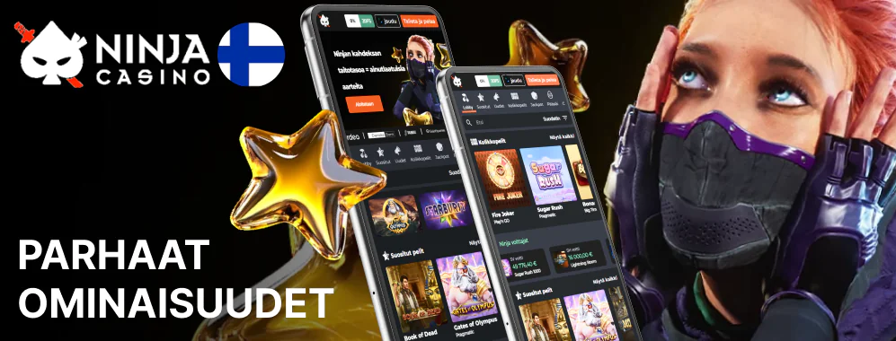 Ninja Casino -mobiilisovelluksen sisällä olevat erottuvat työkalut tekevät siitä markkinoilla erottuvan
