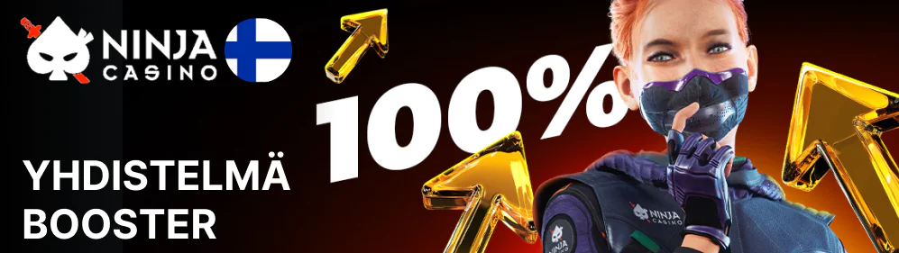 Jopa 100 % Vedonlyönti yhdistelmä booster Ninja Casino