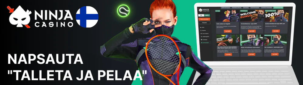 Urheiluvedonlyönnin bonukset Ninja Casino