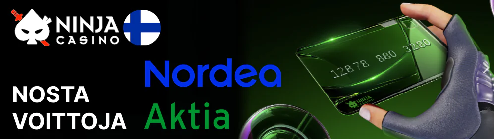 Suomalaiset pelaajat voivat kotiuttaa voittonsa Ninja Casino livenä samojen pankkien kautta