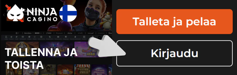 Kirjaudu sisään olemassa olevalle tilillesi tai luo uusi tili Ninja Casino