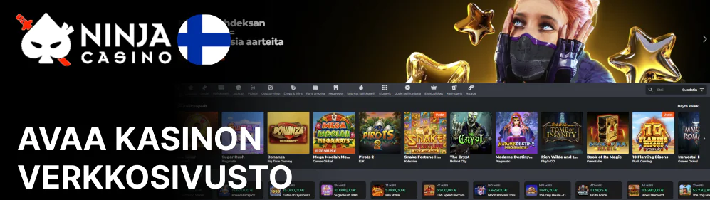 Suuntaa sivustolle tai mobiilisovellukseen untaa Ninja Casino
