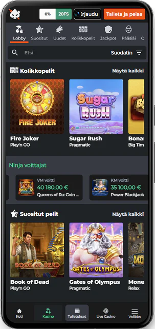Ninja Casinonäyttö